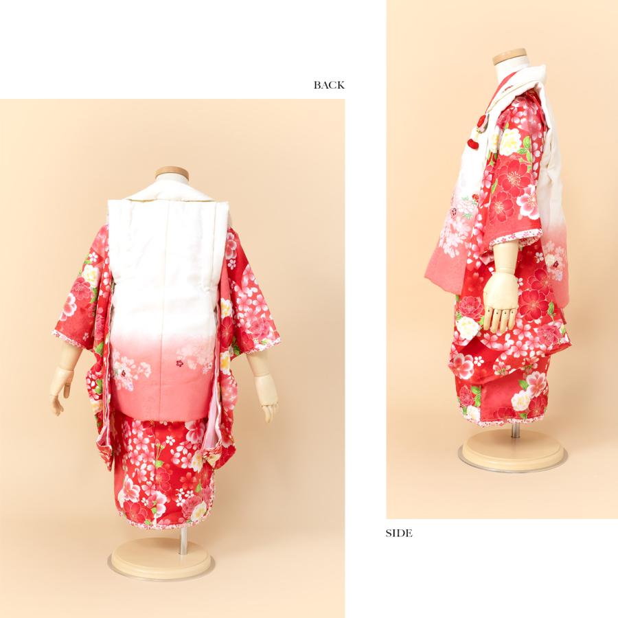 SOUBIEN（創美苑） レンタル 七五三 女の子 3歳 着物 被布 フルセット