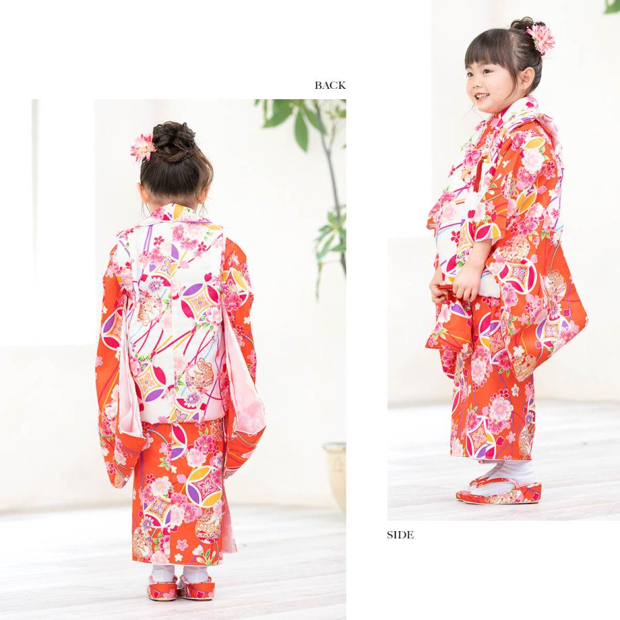 SOUBIEN（創美苑） レンタル 七五三 女の子 3歳 着物 被布 フルセット