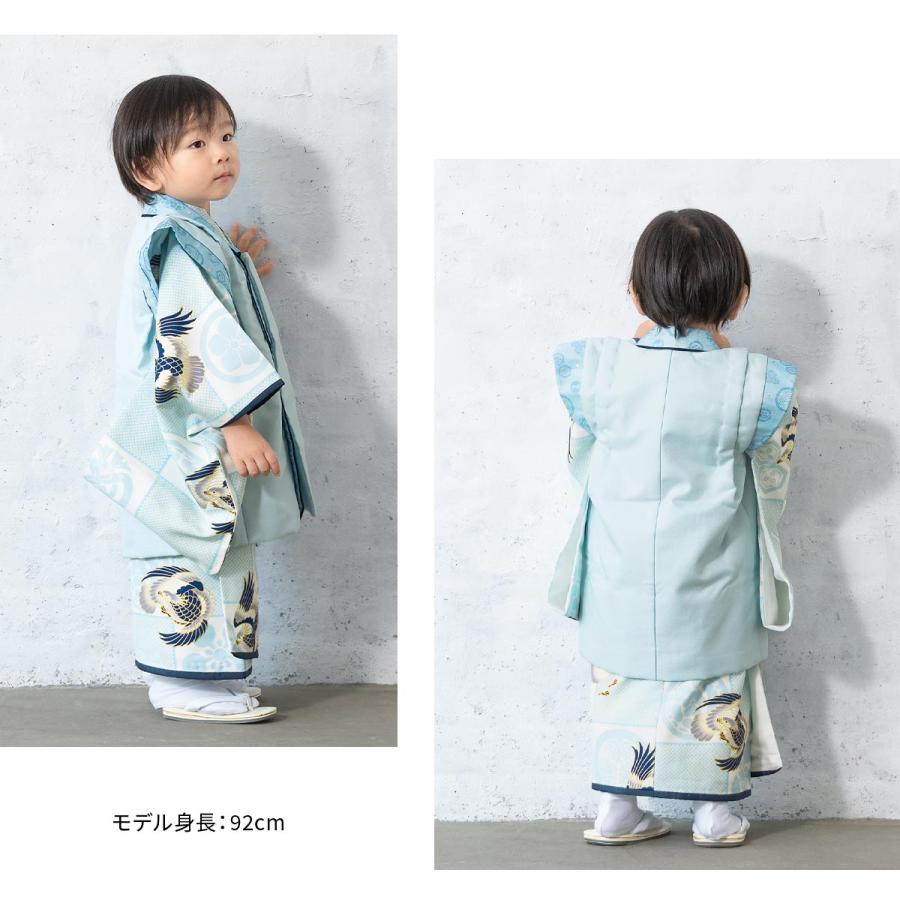 七五三 着物 レンタル 3歳 男の子 フルセット 被布セット 水色 七五三 着物 レンタル 3歳 男の子 フルセット 被布セット 水色