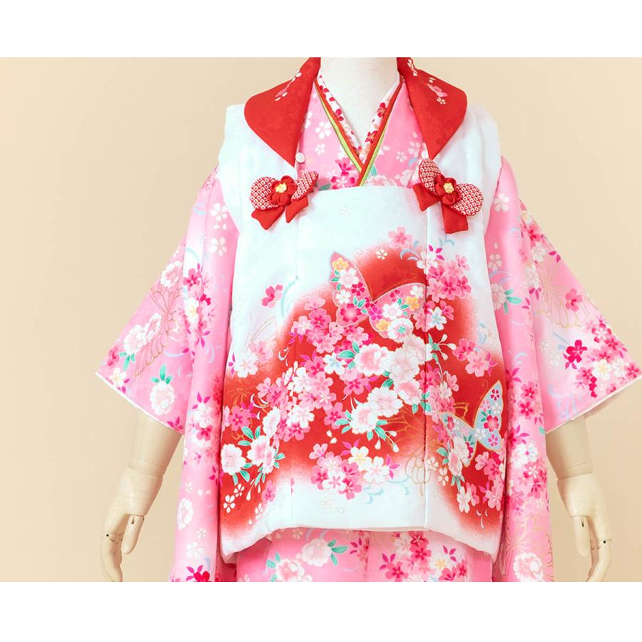 SOUBIEN（創美苑） レンタル 七五三 女の子 3歳 着物 被布 フルセット