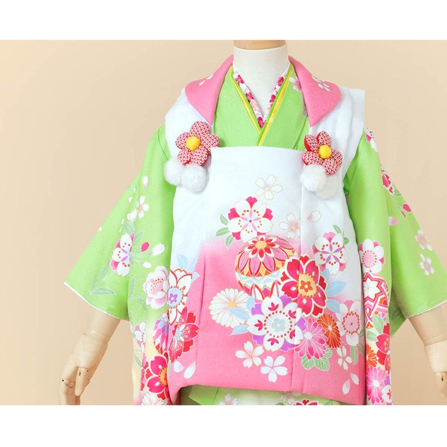 SOUBIEN（創美苑） レンタル 七五三 女の子 3歳 着物 被布 フルセット