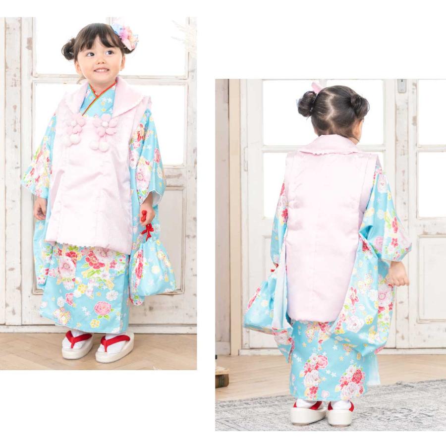 七五三 着物 レンタル 3歳 女の子 フルセット 被布 セット 七五三 着物 レンタル 3歳 女の子 フルセット 被布 セット