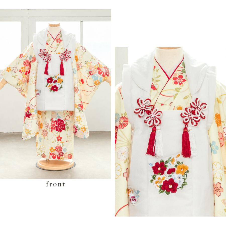 七五三 3歳きもの 被布セット レンタル処分品 JAPAN STYLE SOUBIEN（創美苑） レンタル 七五三 女の子 3歳 着物 被布 フルセット