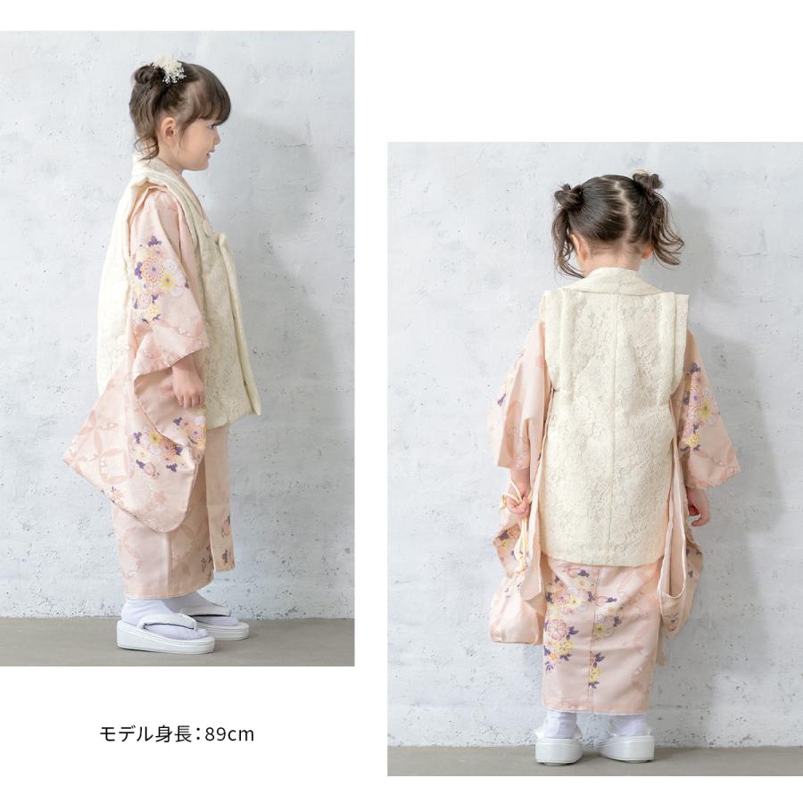 七五三 着物 3歳 レンタル 女の子 レース 被布 フルセット 白 七五三 着物 3歳 レンタル 女の子 レース 被布 フルセット 白