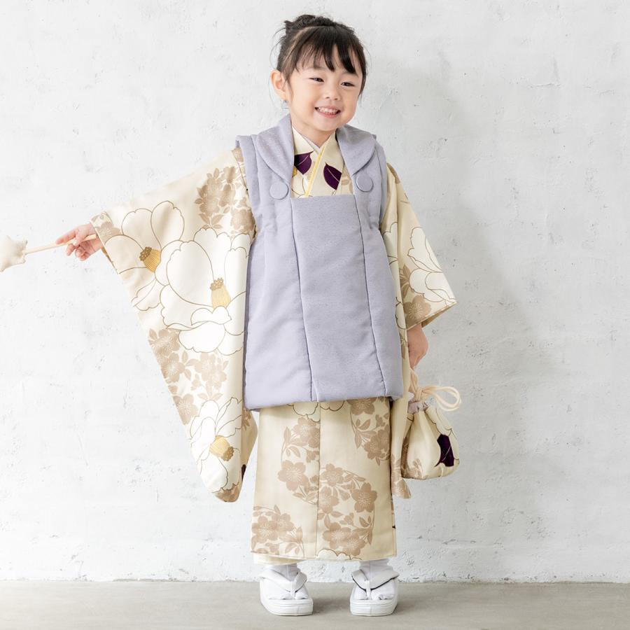 SOUBIEN（創美苑） レンタル 七五三 女の子 3歳 着物 被布 フルセット