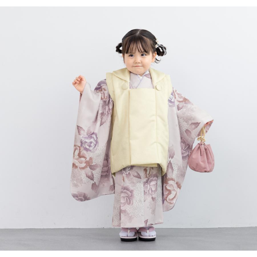 SOUBIEN（創美苑） レンタル 七五三 女の子 3歳 着物 被布 フルセット