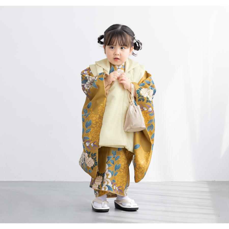 SOUBIEN（創美苑） レンタル 七五三 女の子 3歳 着物 被布 フルセット