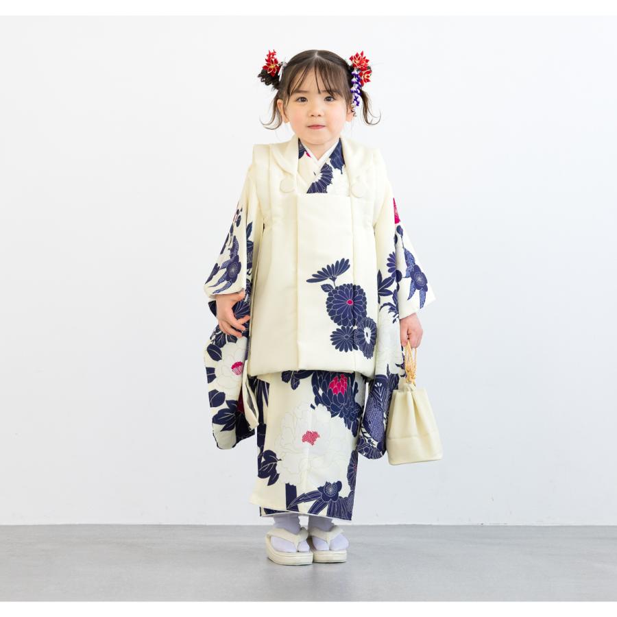 SOUBIEN（創美苑） レンタル 七五三 女の子 3歳 着物 被布 フルセット