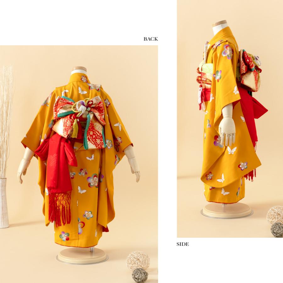 SOUBIEN（創美苑） 七五三 着物 レンタル 3歳 女の子 フルセット 黄色