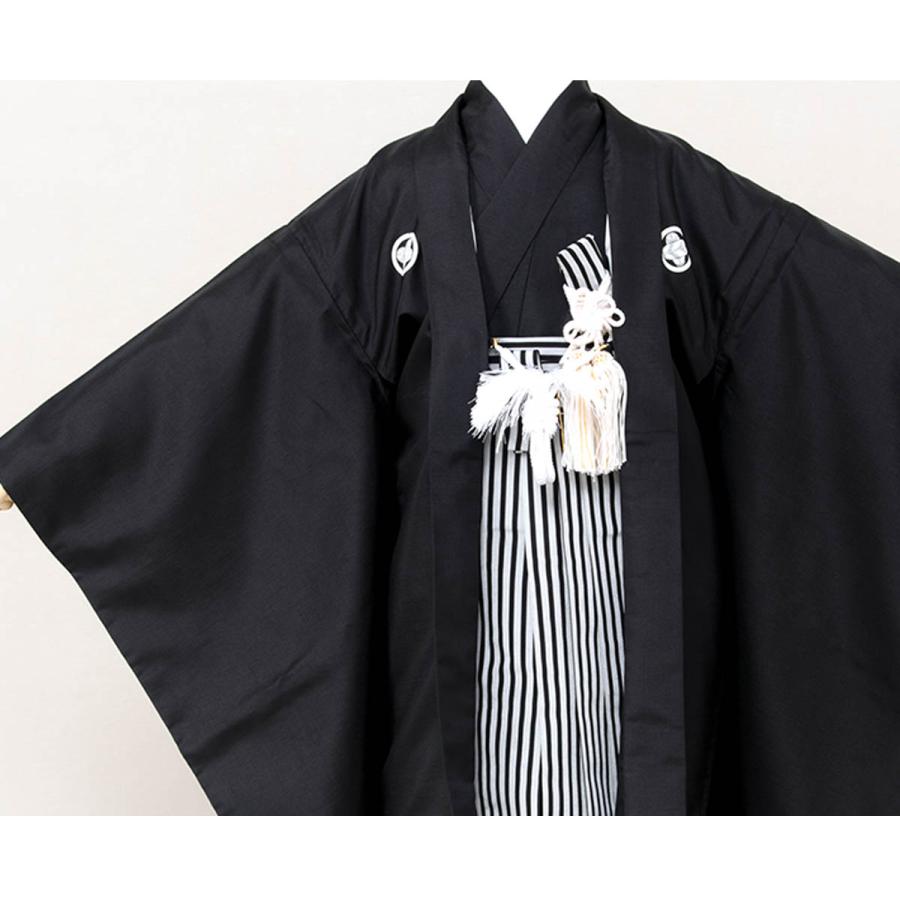 正統派縦縞袴♡七五三　5歳　男の子　セット　一式　鷹　黒系 正統派！縦縞袴♡七五三 5歳 男の子 セット 一式 黒系 鷹