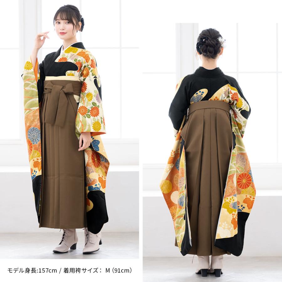 SOUBIEN（創美苑） レンタル 卒業式 袴 女性 袴セット 黒 ブラック 金