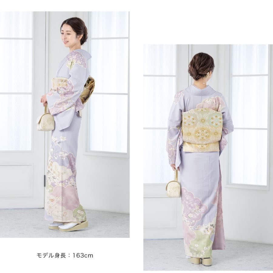 訪問着　フルセット　友禅　椿　158　入学式　卒業式　七五三　落款　着物　Q2 SOUBIEN（創美苑） レンタル 訪問着 フルセット 七五三 卒業式 卒園式