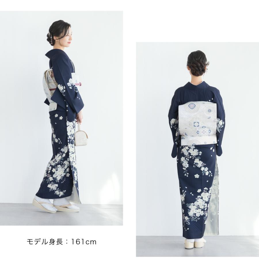 SOUBIEN（創美苑） レンタル 訪問着 フルセット ネイビー 紺 桜 七五三