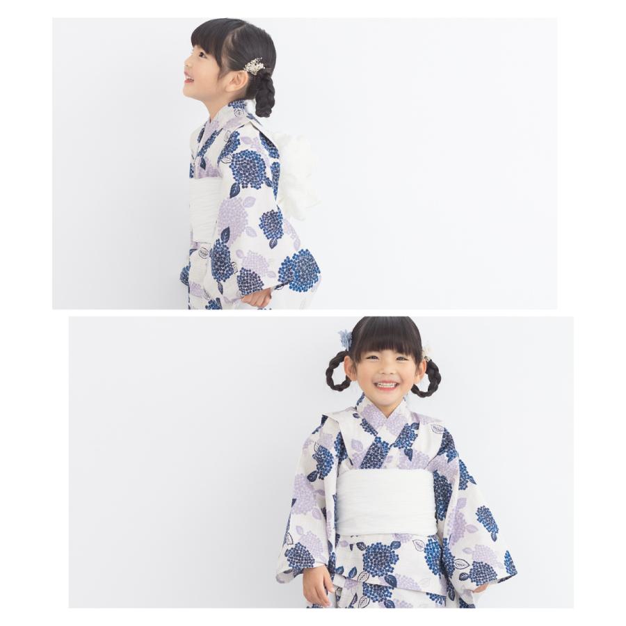SOUBIEN（創美苑） 浴衣 子供 レンタル 女の子 浴衣セット ブルー
