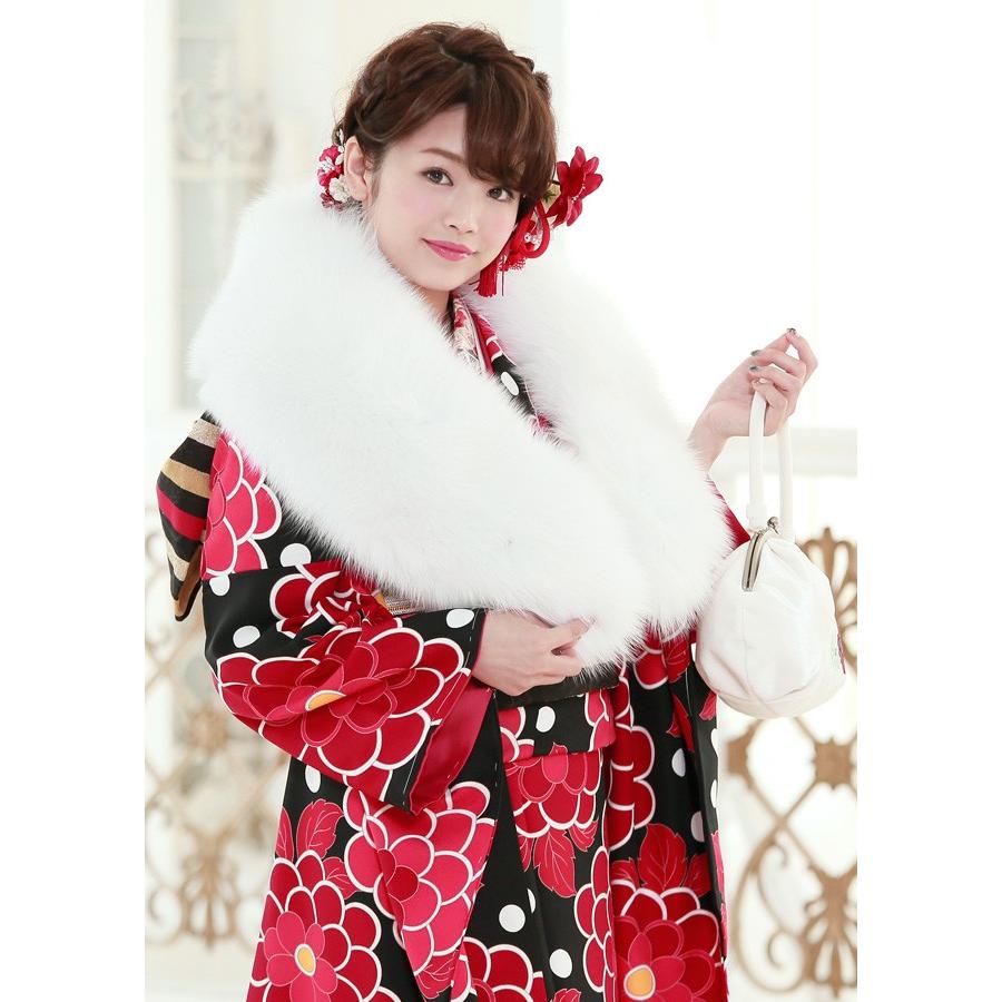 サガフォックス　白　シャドーフォックス　美しく貴重　成人式ショール サガフォックス 白 シャドーフォックス 美しく貴重 成人式ショール