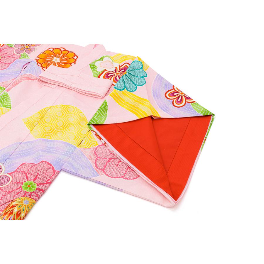 産着 女 女の子 販売 初着 桃色 ピンク 手鞠 鹿の子 花 掛け着 うぶぎ 祝着 お宮参り ポリエステル お祝い 赤ちゃん_1
