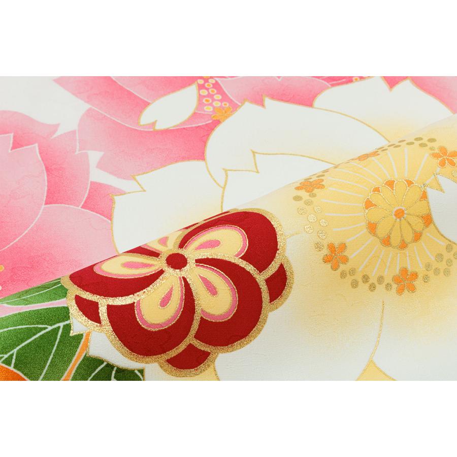 SOUBIEN（創美苑） 産着 女 女の子 販売 初着 橙色 オレンジ 桜 花