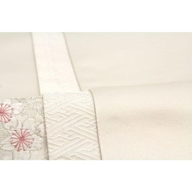 袋帯 訳あり 未仕立て アイボリー 桜 花丸紋 おび弘謹製 西陣 証紙