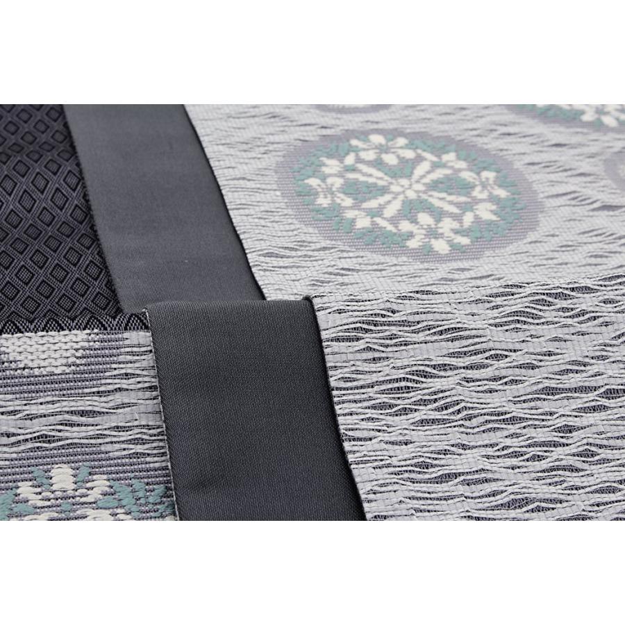 雪輪 兎 橋本テル織物 西陣織 正絹 袋帯 黒地 京都西陣老舗「橋本テル