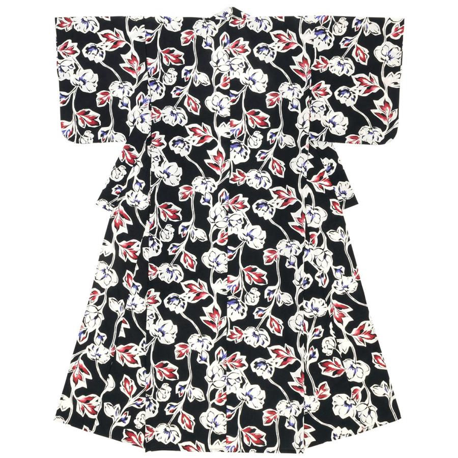 浴衣 レディース ブラック 黒系 赤 紫 花 フラワー モダン 綿 夏祭り 花火大会 女性用 仕立て上がり S フリー 送料無料 S50 Ykt0198ad 3169 きもの館 創美苑 通販 Yahoo ショッピング