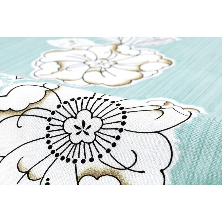 SOUBIEN（創美苑） 浴衣 レディース ブルー 水色 辻が花調 花 フラワー