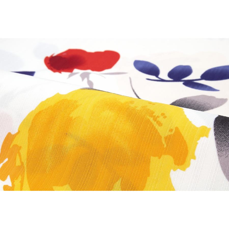 浴衣 レディース ホワイト 白 カラフル 薔薇 バラ 花 フラワー モダン