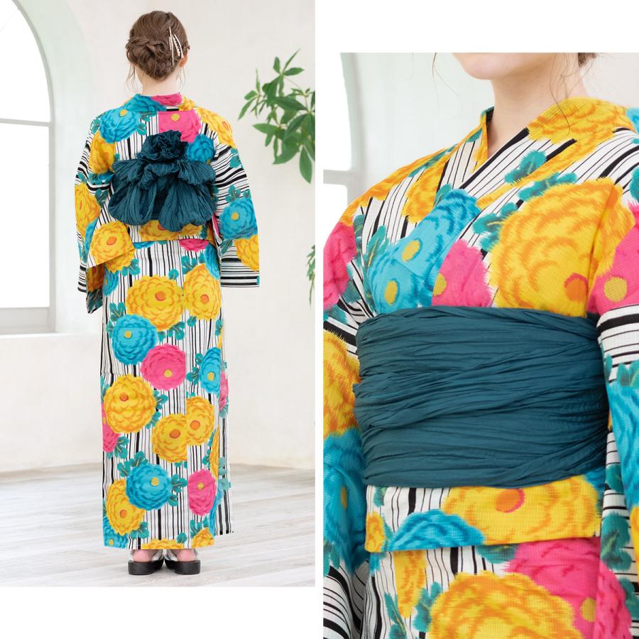 レディース　浴衣セット　身丈162cm　青　花火　作り帯　黒　黄　兵児帯　高身長 楽天市場】【クリアランス30%offクーポン】10/12~21 浴衣セット