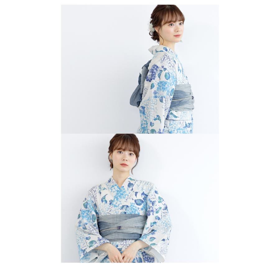 SOUBIEN 浴衣 レディース 浴衣セット 夏 大人 F 兵児帯 3点 青