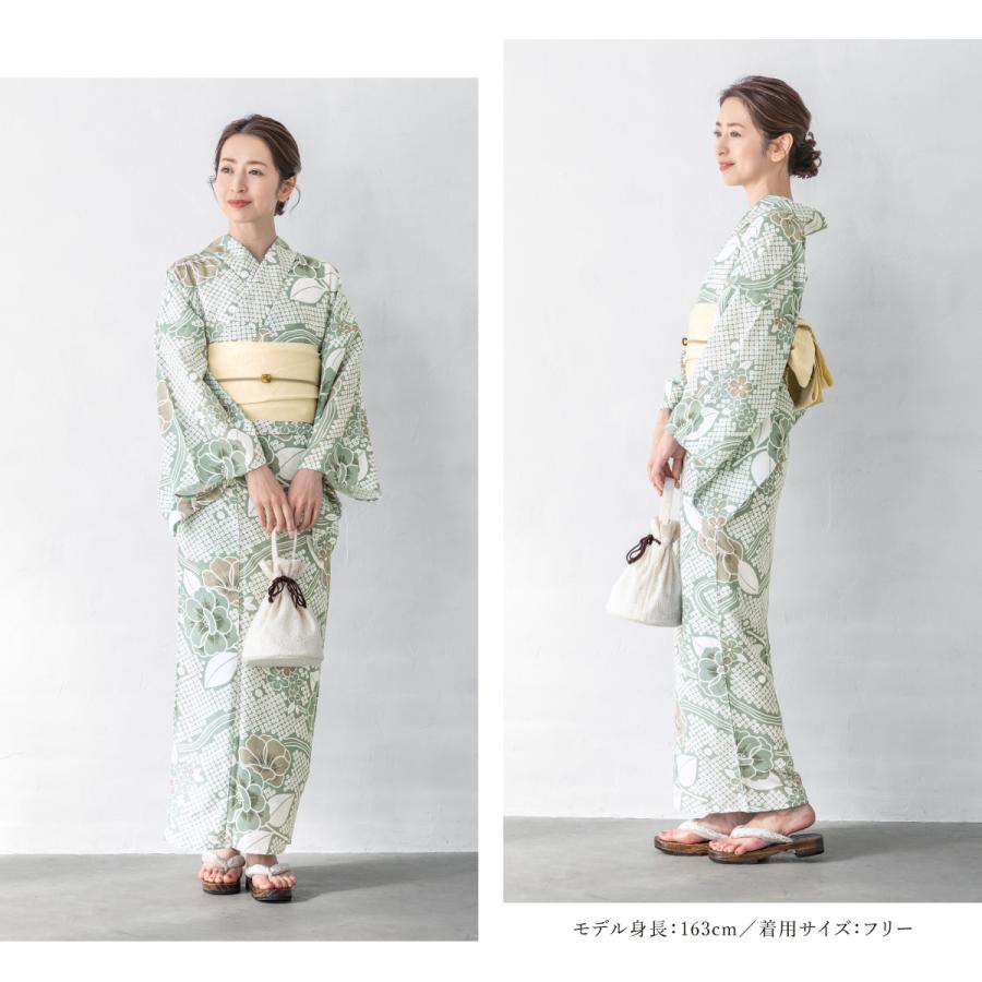 【新品】綿絽レディース高級浴衣セット　155〜165㎝ 新品】綿絽レディース高級浴衣セット155〜165㎝