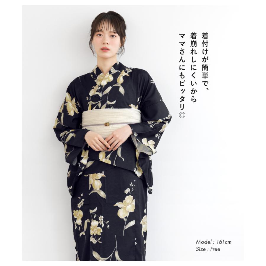 Soubien 花柄 セパレート浴衣 3点セット SOUBIEN 浴衣 セット 浴衣ワンピース レディース セパレート