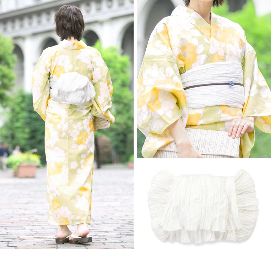 浴衣 セット レディース レトロ 浴衣セット 3点セット 黄緑
