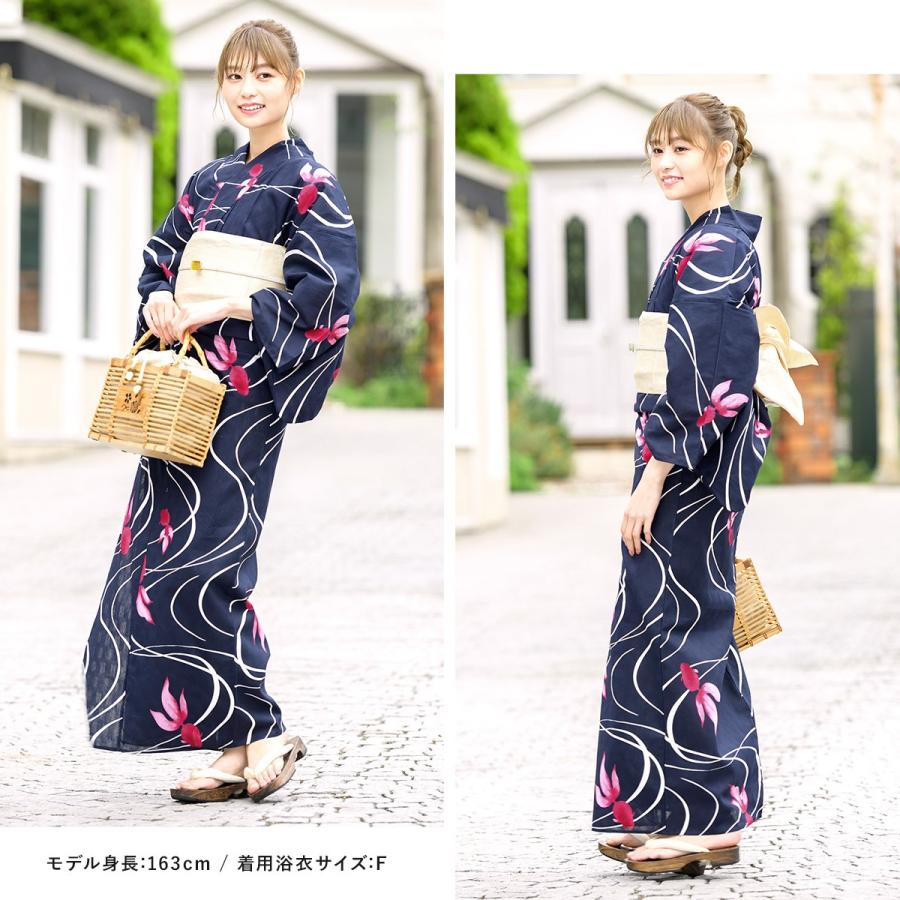 SOUBIEN（創美苑） 浴衣 レディース セット レトロ 作り帯 3点セット