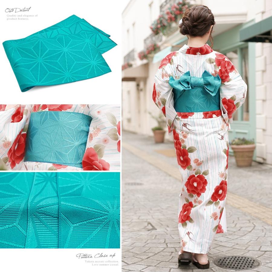 新品浴衣◇ bonheur saisons　水色　椿柄 金ラメ入り 美品浴衣◇ bonheur saisons 水色 椿柄 金ラメ入り - メルカリ