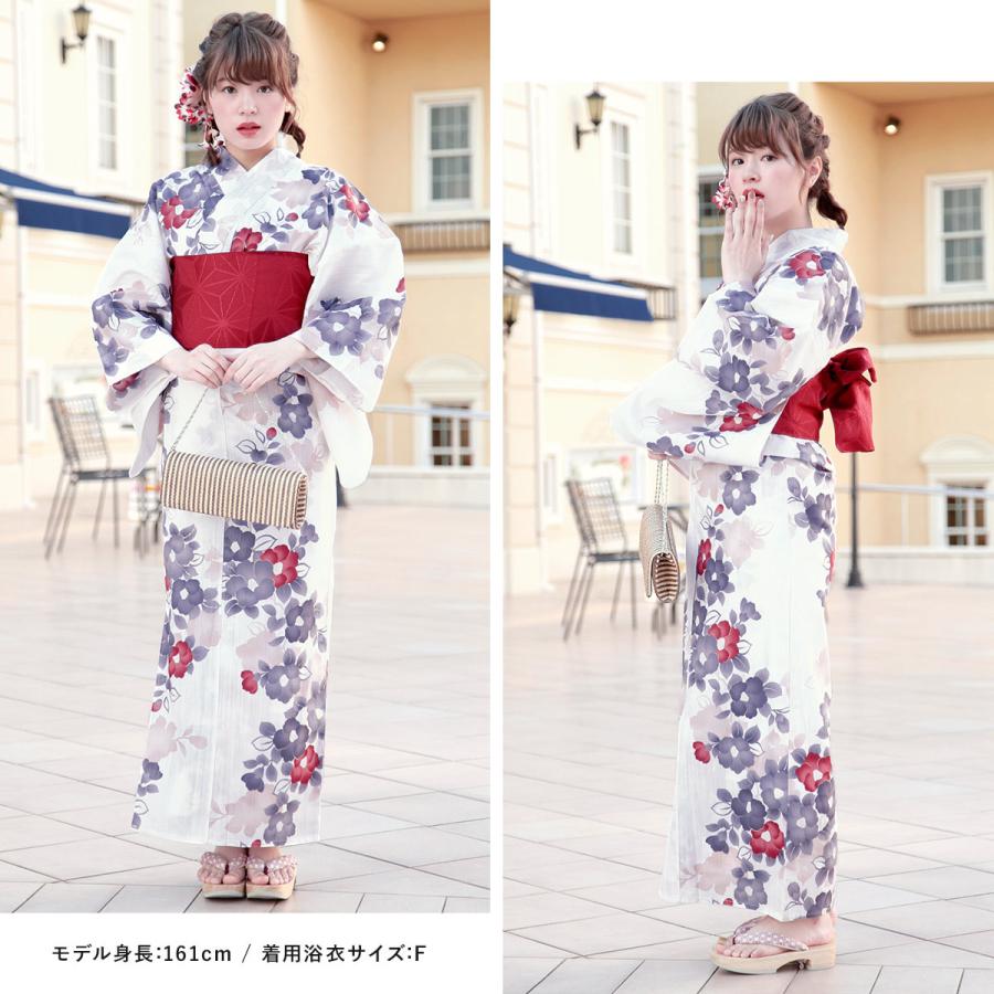 SOUBIEN 浴衣 レディース 3点セット （浴衣/半幅帯/下駄