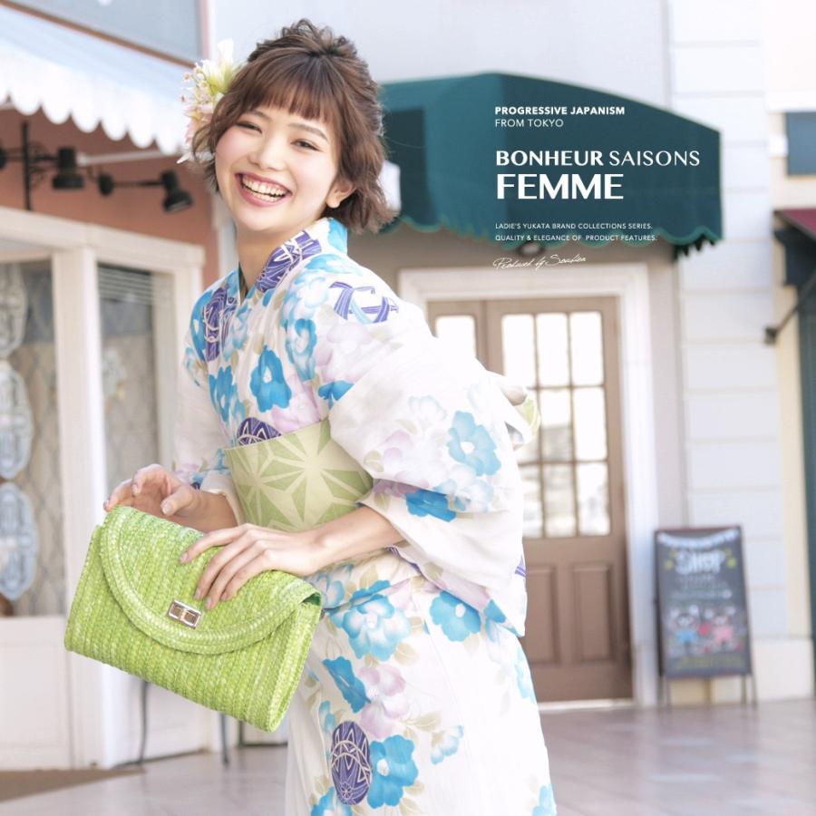 浴衣ジェンヌ 浴衣5点セット 黒 白 幾何学模様 浴衣 半幅帯 下駄