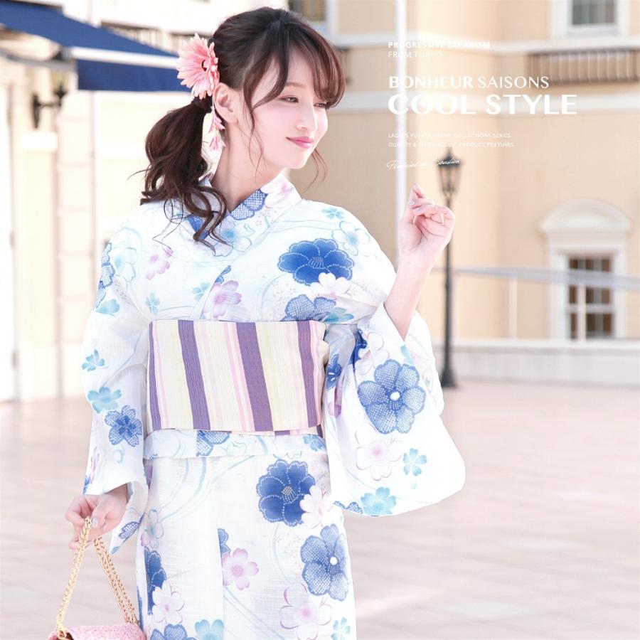 SOUBIEN（創美苑） 浴衣 レディース 3点セット （浴衣/半幅帯/下駄