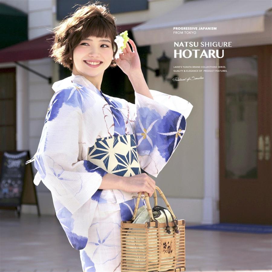 浴衣 セット レディース レトロ 浴衣セット 大人 3点セット 紺系