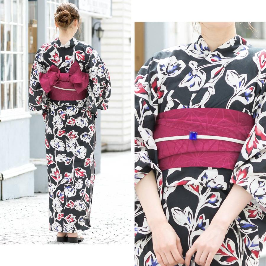 SOUBIEN 浴衣 レディース セット レトロ 浴衣セット 大人 3点