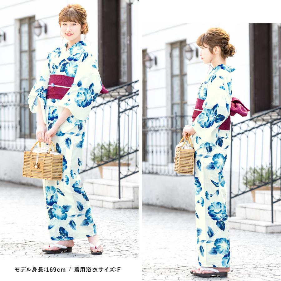 SOUBIEN 浴衣 レディース セット レトロ 浴衣セット 大人 3点