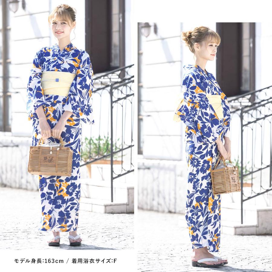 浴衣 レディース セット レトロ 浴衣セット 大人 3点セット 白 浴衣 レディース セット レトロ 浴衣セット 大人 3点セット 白