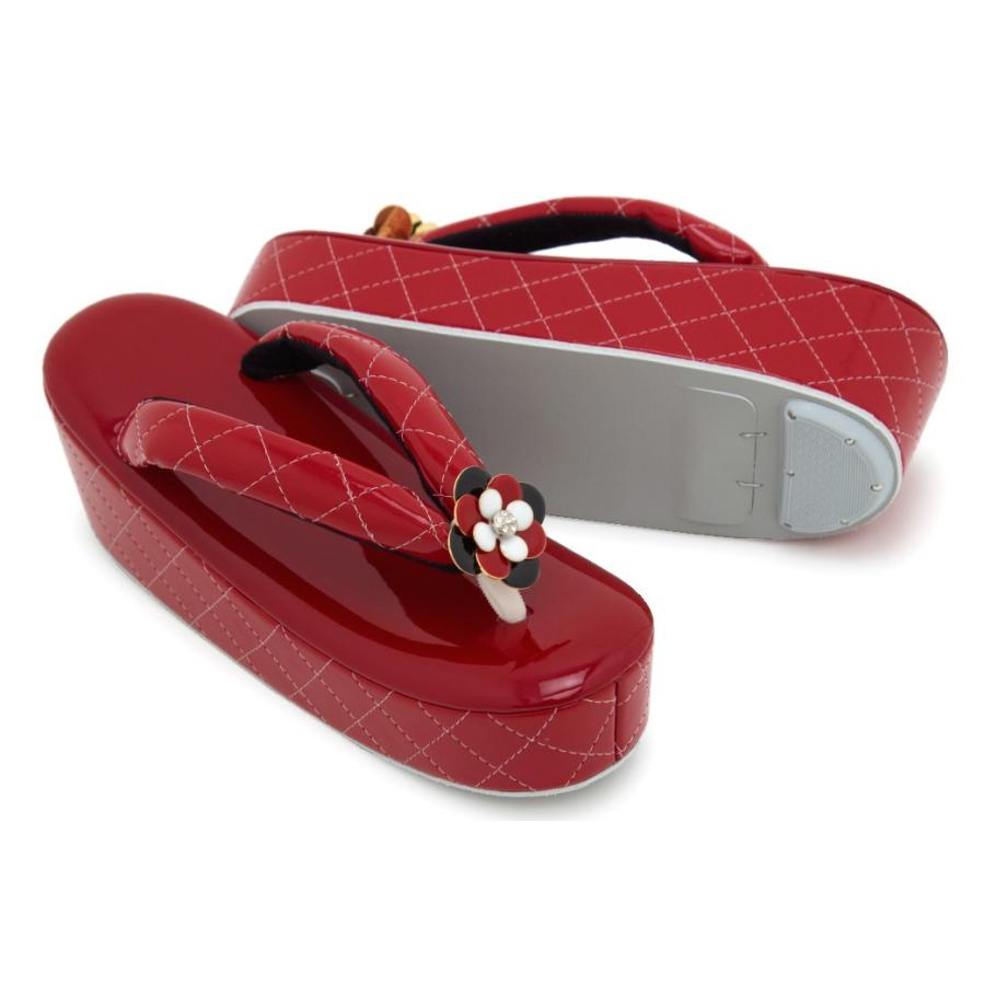 SOUBIEN（創美苑） 成人式 草履 レディース 厚底 振袖 fussa 赤 レッド