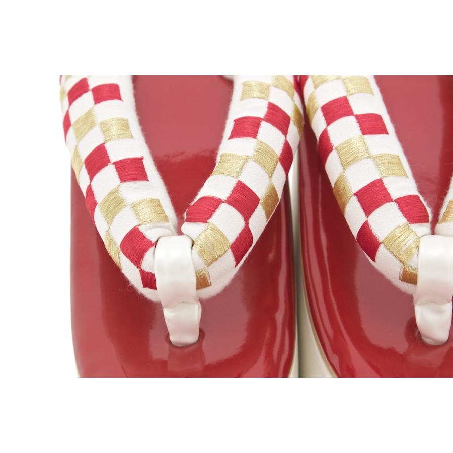 SOUBIEN（創美苑） 草履 成人式 レディース 振袖 白 ホワイト 赤