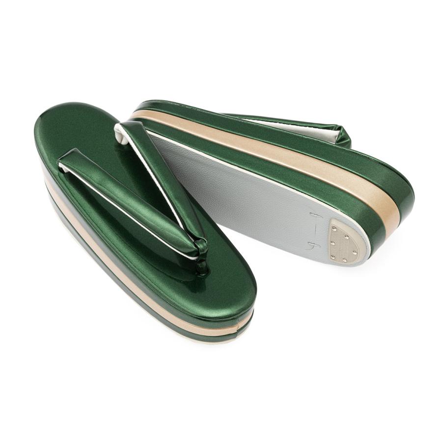 成人式 草履 振袖 厚底 袴 卒業式 ぞうり 盛装 緑 グリーン シンプル エナメル 三枚芯 クッション ゾウリ レディース 女性用 送料無料 SOUBIEN（創美苑） 成人式 草履 レディース 厚底 袴 卒業式 振袖用