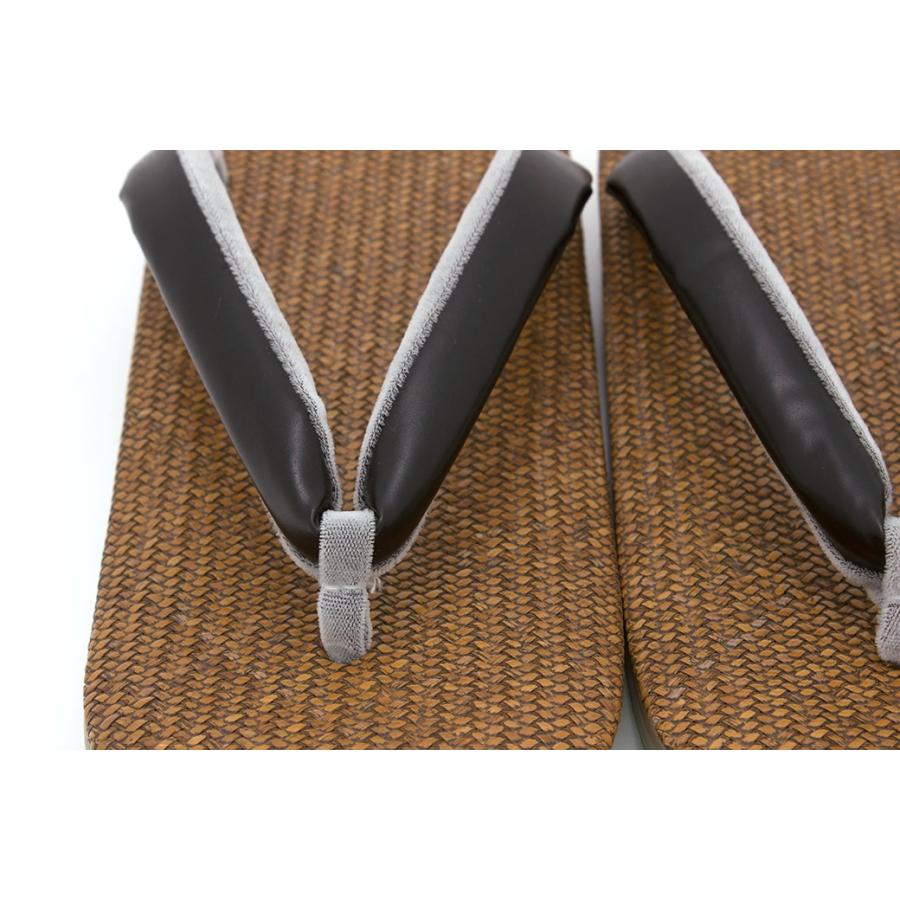 雪駄 メンズ 茶色 ブラウン 黒 本印伝 本革鼻緒 網代台 あじろ 男性用 せった セッタ カジュアル向け 和装小物 履物 日本製 雪駄 メンズ 茶色 ブラウン 黒 本印伝 本革鼻緒 網代台 あじろ 男性用