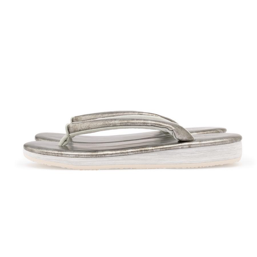 雪駄 メンズ 日本製 おしゃれ 革 カレンブロッソ 男性用 ビブラムソール カジュアル シルバーグレー せった SOUBIEN（創美苑） 雪駄 メンズ 日本製 おしゃれ 革 カレンブロッソ