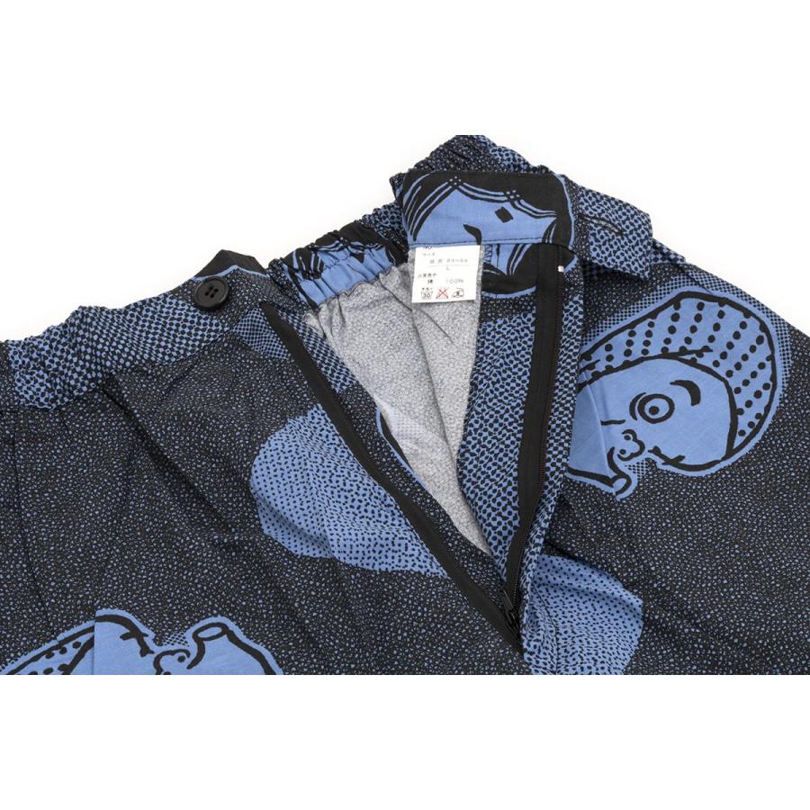 メンズ甚平 青 ブルー 黒 おかめ ひょっとこ ドット 綿 手タコ糸仕立て 夏祭り 男性用 カジュアル 日本製 L 送料無料 Zinm165y きもの館 創美苑 通販 Yahoo ショッピング
