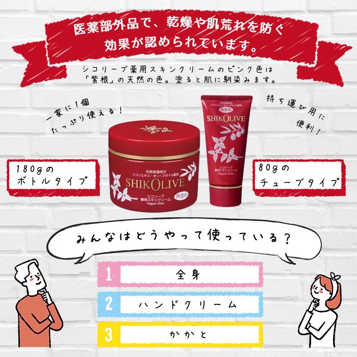 日本オリーブ シコリーブ 薬用スキンクリーム 180g : 綜合化粧品