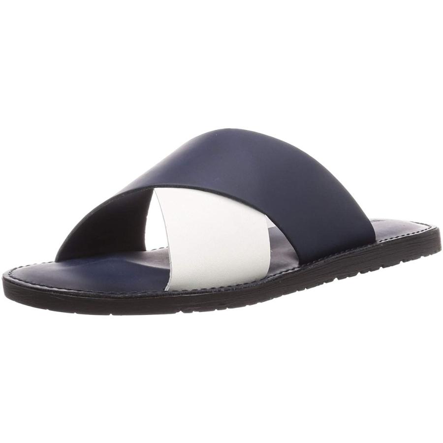 在庫あり 即納 モデロ 本革 高級 レザーサンダル Dm5129 メンズ ネイビーホワイト 26 0 26 5 Cm ポイント10倍 Www Lequotidien Mr