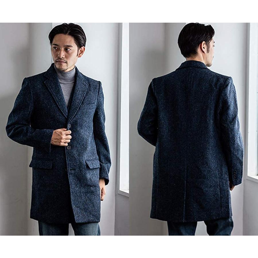 人気ブランド ヘリンボーンクラブ ハリスツイード チェスターコート メンズ ウールコート ネイビー L 総合物流net 通販 Yahoo ショッピング 新版 Www Kmhsystems Com