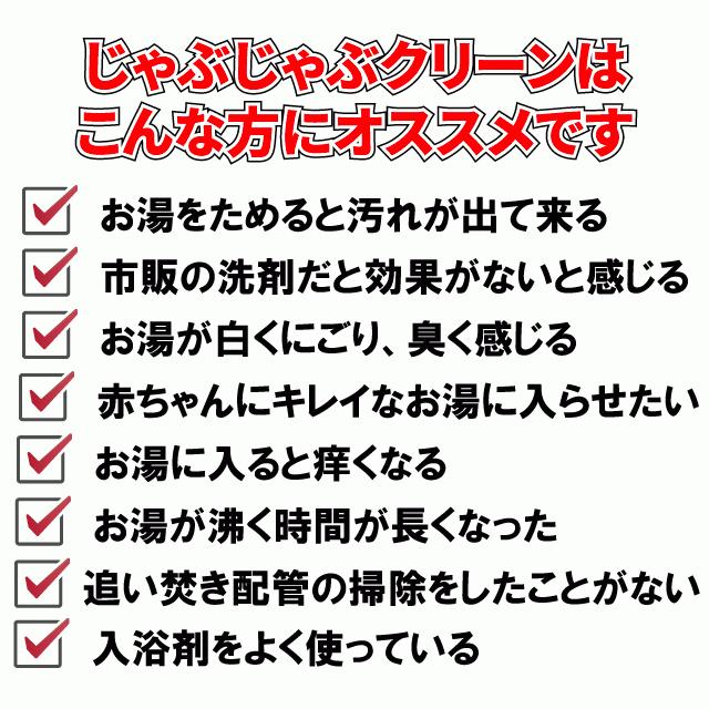 業務用強力浴室洗剤 / 掃除のプロが使っている風呂釜洗浄剤(追い焚き配管) / じゃぶじゃぶクリーン １つ穴用 /  送料無料！｜souji｜03